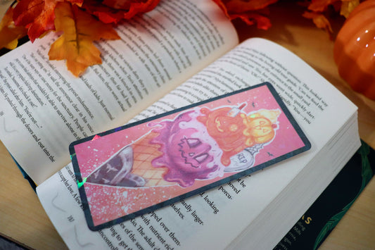 Spooky Pumpkin Ice Cream Bookmark