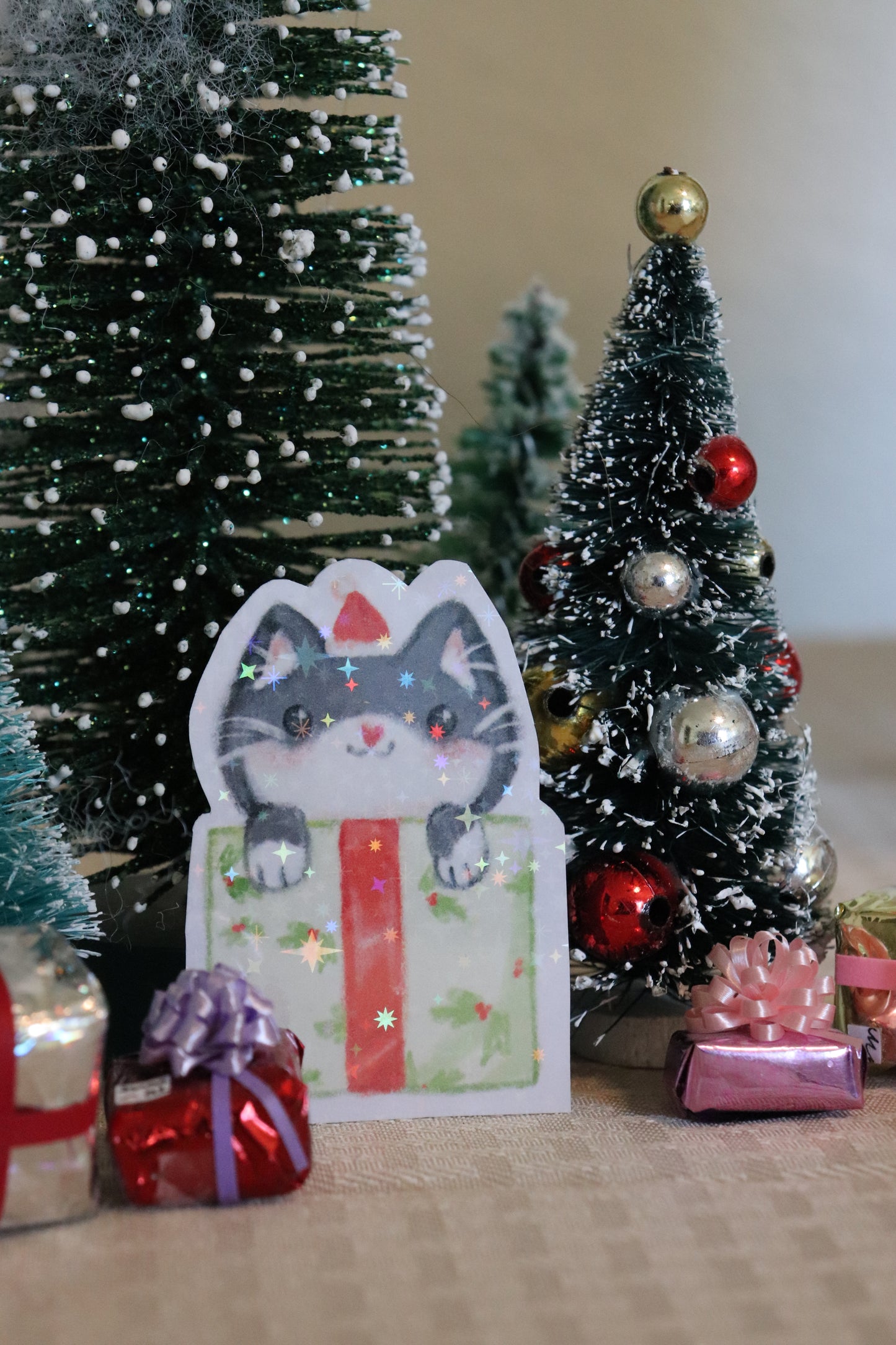 A Meowy Christmas Cat Sticker