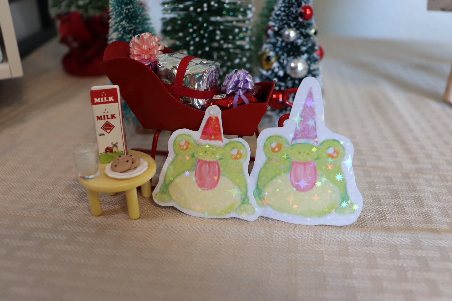 Frog Christmas Sticker