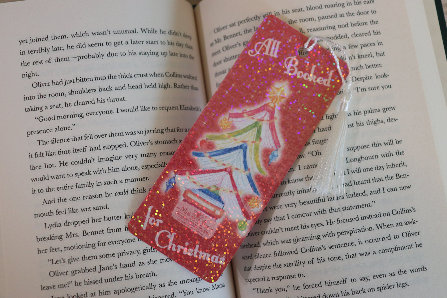 Booked For Christmas Bookmark