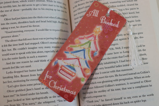 Booked For Christmas Bookmark