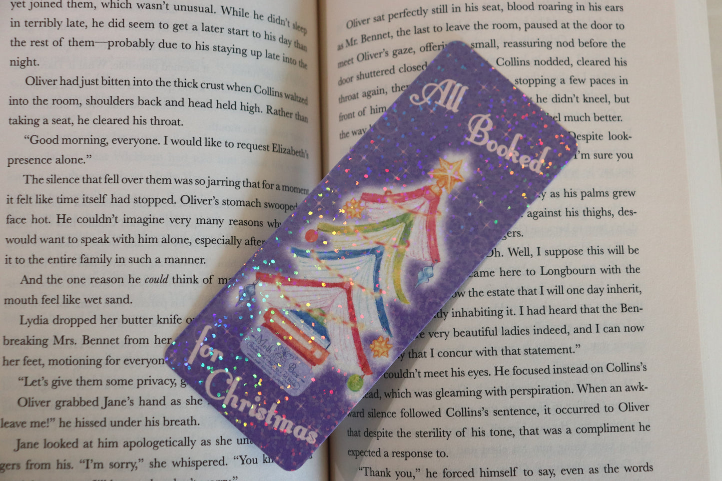 Booked For Christmas Bookmark