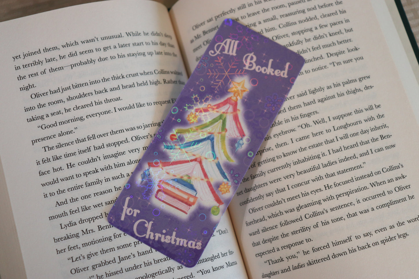 Booked For Christmas Bookmark