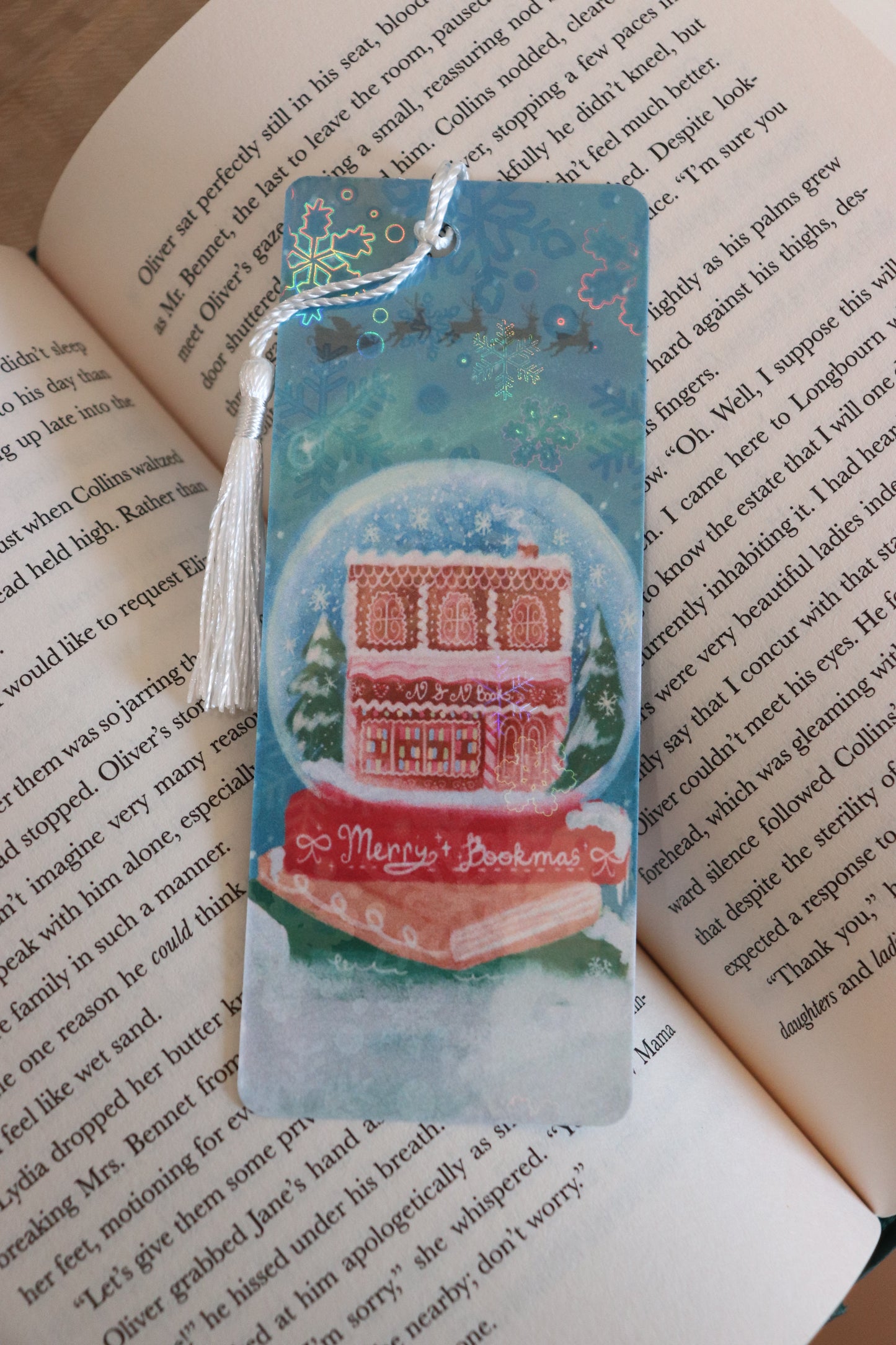 A Snow Globe Bookstore Bookmark